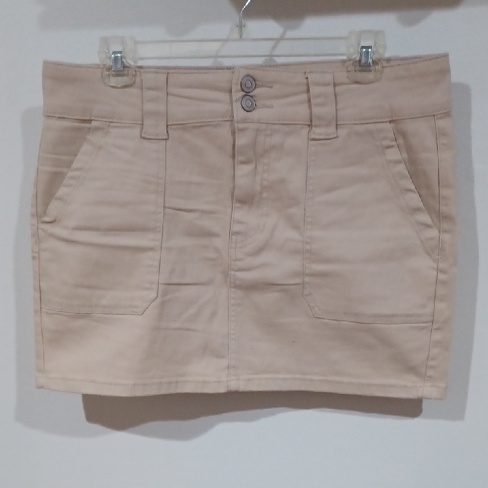 RE generation Tan Cargo Mini Skirt w/Pockets